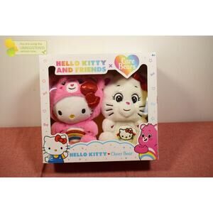 Care Bears Hello Kitty and Cheer Bear Plush 2pk